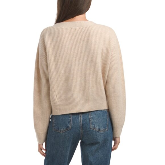 JOHNNIE-O Oatmeal Wool Blend Olivia Sweater - Picture 2 of 2
